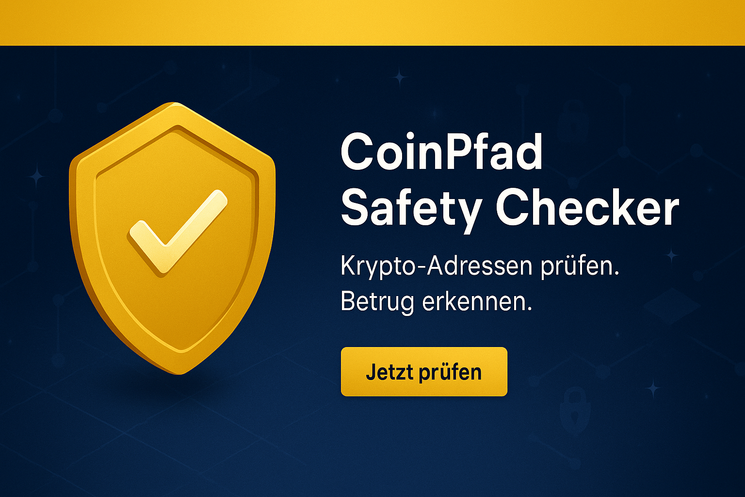 Coinpfad Safety Checker - Krypto adressen prüfen - betrug erkennen